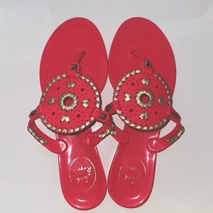 Jack Rogers flip flop sandals. Size 7. Pinkish coral